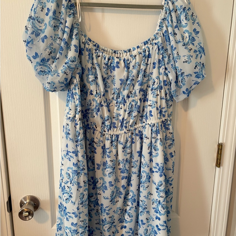 Simply Southern Blue Floral Dress - Picture 1 of 3